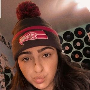 pink seahawks beanie